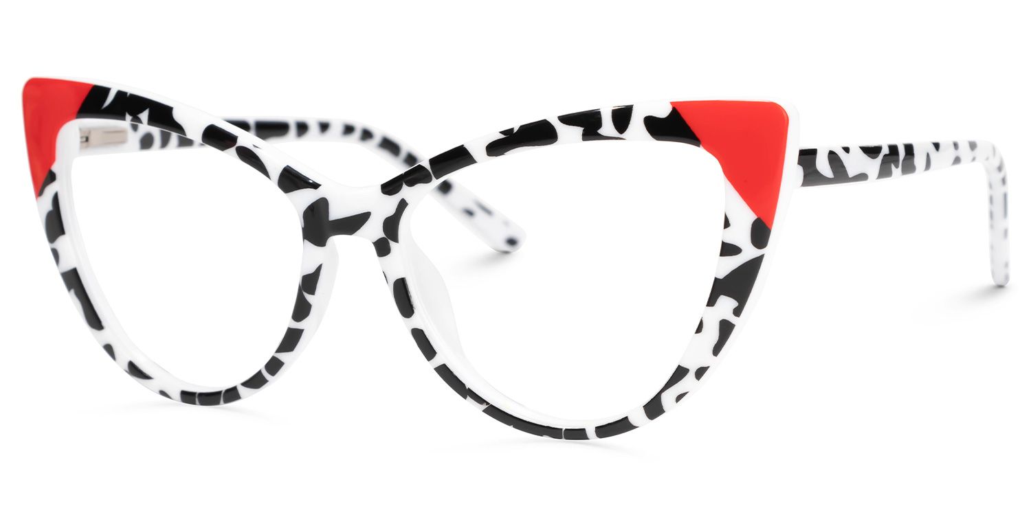 Barney - Cat Eye Animal Eyeglasses by Vooglam - Front View