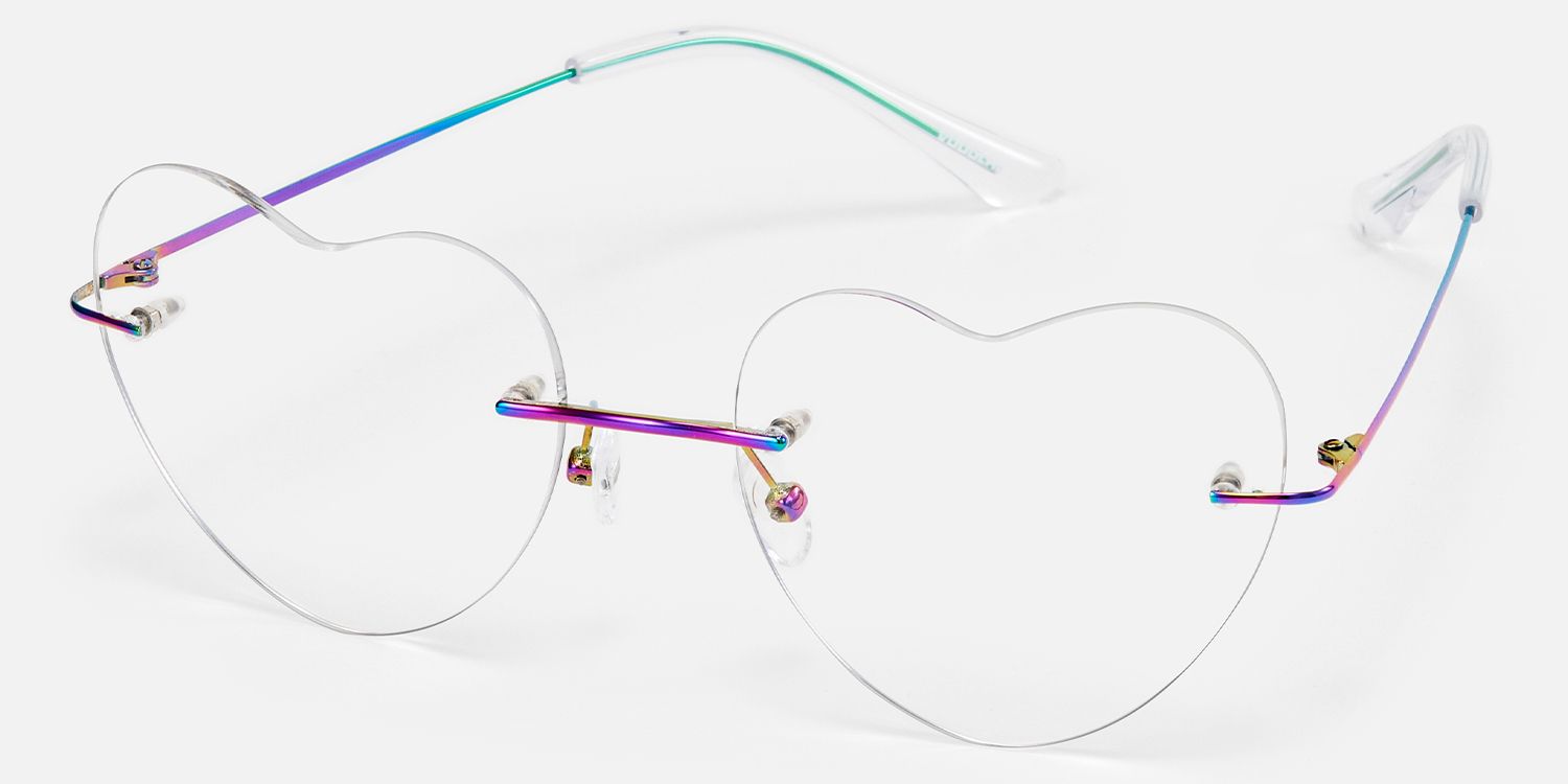 Lahoma - Heart Multicolor Eyeglasses | Vooglam Front View