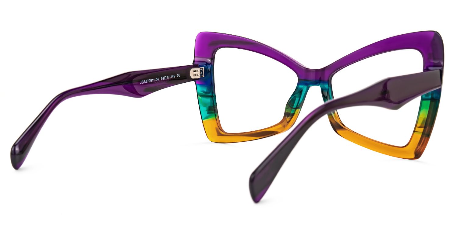 Deanne - Butterfly Multicolor Eyeglasses | Vooglam Side View