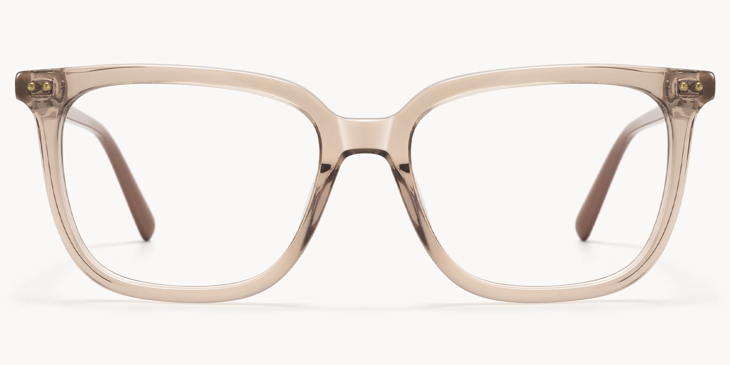 Terra - Square Champagne Eyeglasses - 1
