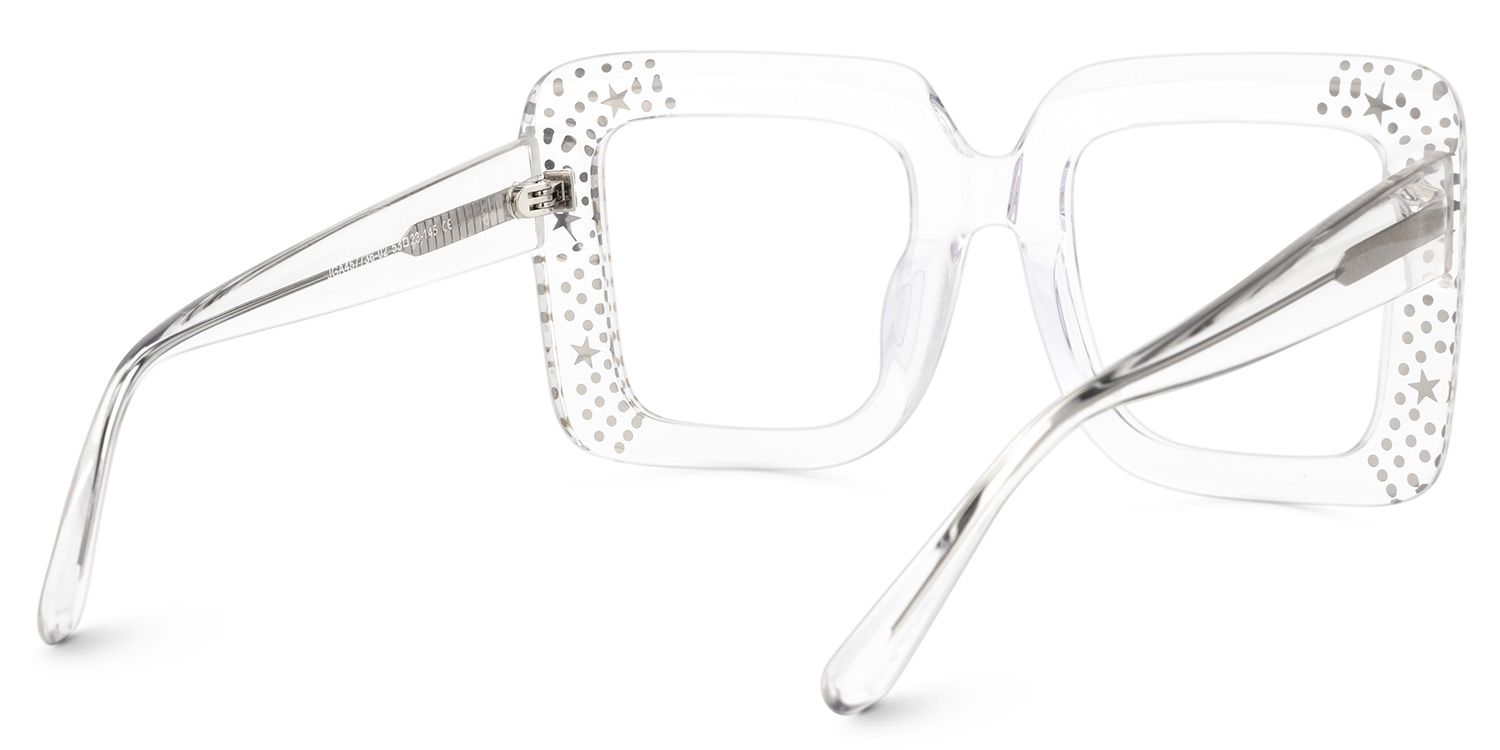 Fayiz - Square Crystal Eyeglasses | Vooglam Side View