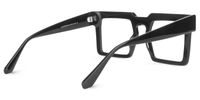 Elinoah - Square Black Eyeglasses | Vooglam Side View