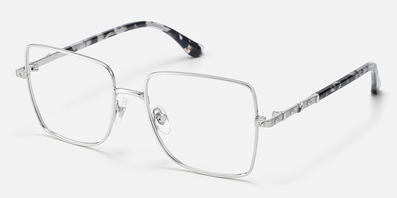 Devereux - Square Silver Eyeglasses