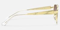 Solara - Aviator Gold Sunglasses | Vooglam Side View