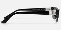 Kairo - Black Semi Rimless Sunglasses | Vooglam Side View