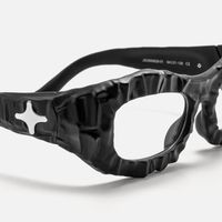 The Geologist - Geometric Black Eyeglasses | Vooglam Design Details