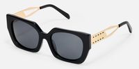 Titan - Rectangle Black Sunglasses | Vooglam Front View