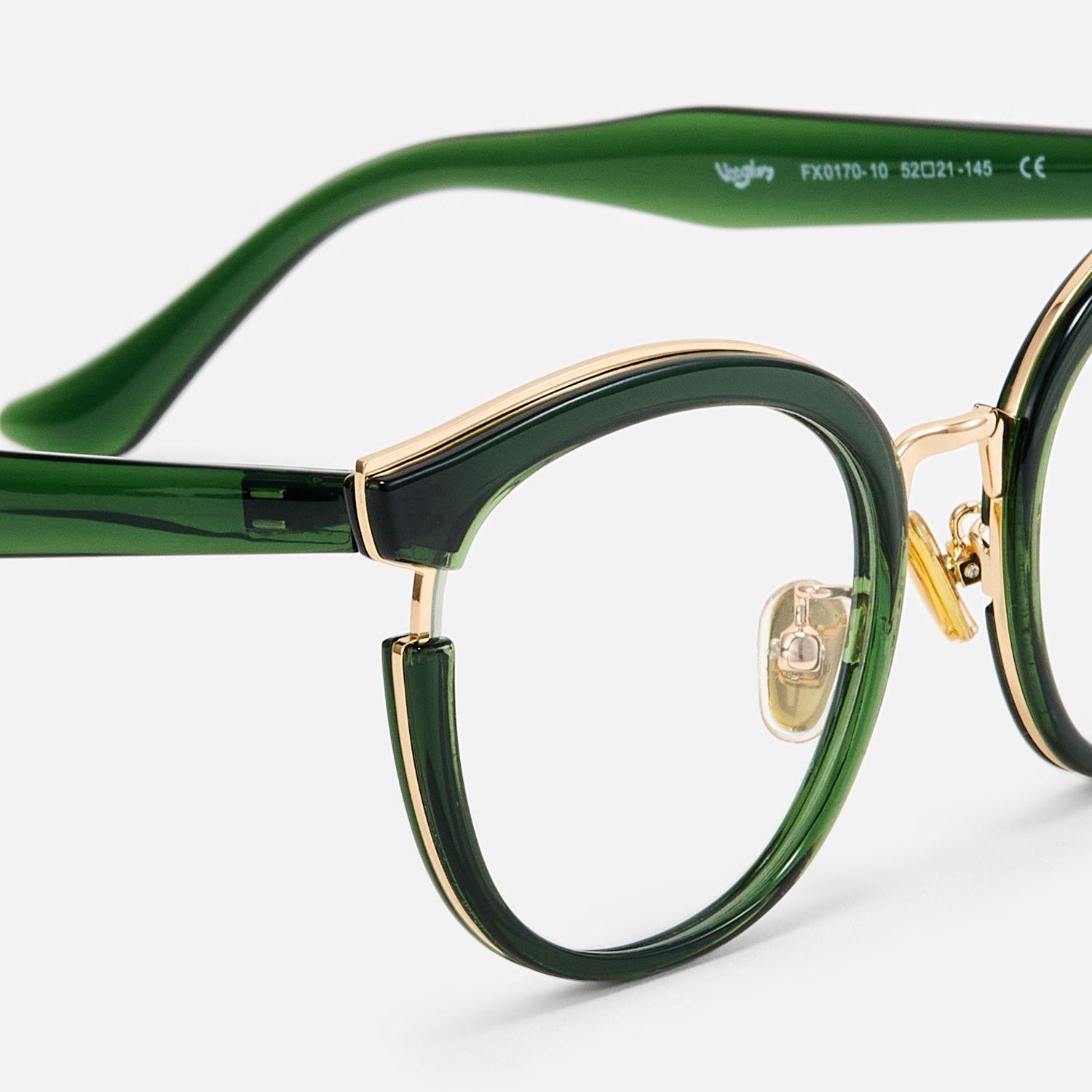Retro Classic Hunter Green Glasses Cat Eye Shape product detail 4