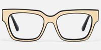 Qacha - Square Multicolor Eyeglasses | Vooglam Angle View