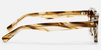 Jet - Rectangle Brown Sunglasses | Vooglam Side View