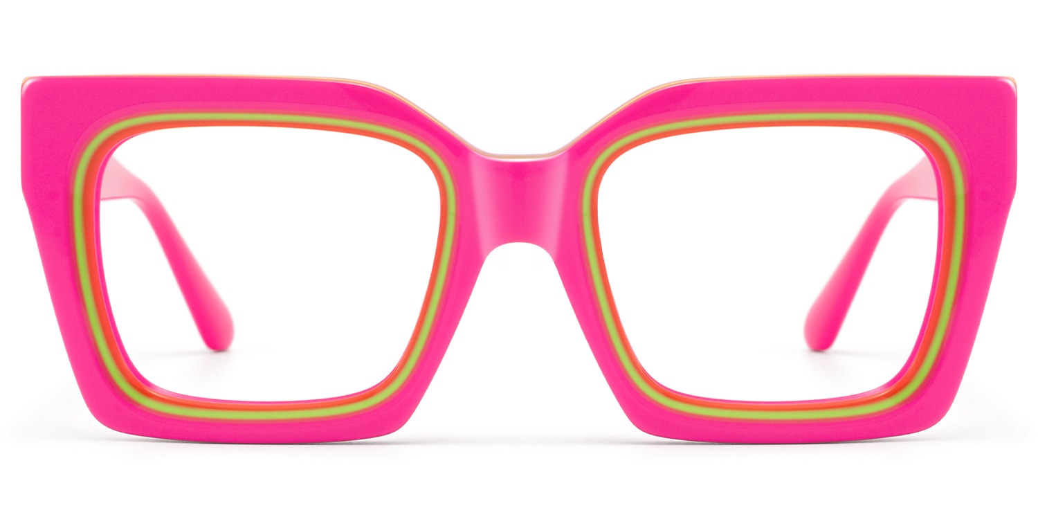 

Trance - Square Pink Eyeglasses