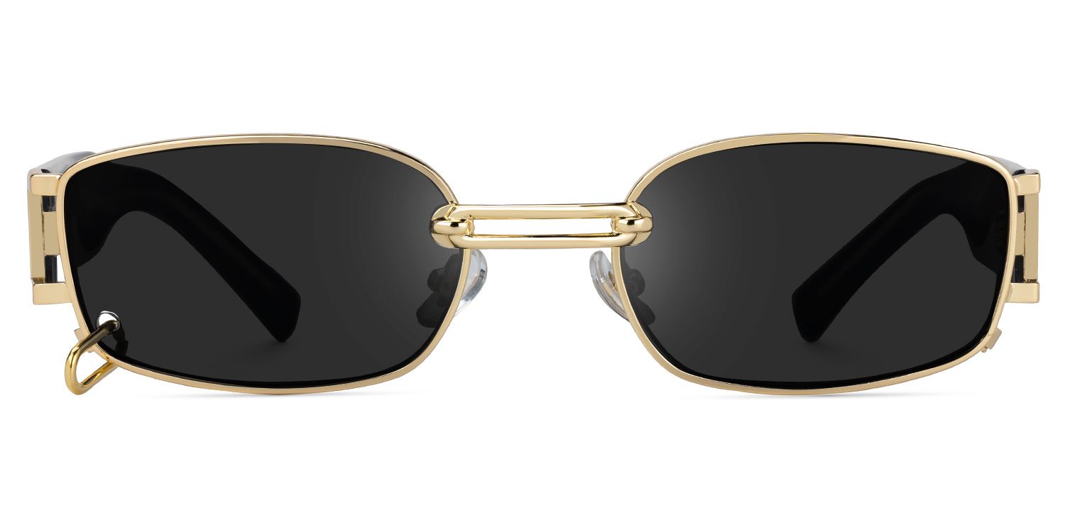 Eliakim - Rectangle Grey Sunglasses | Vooglam Angle View
