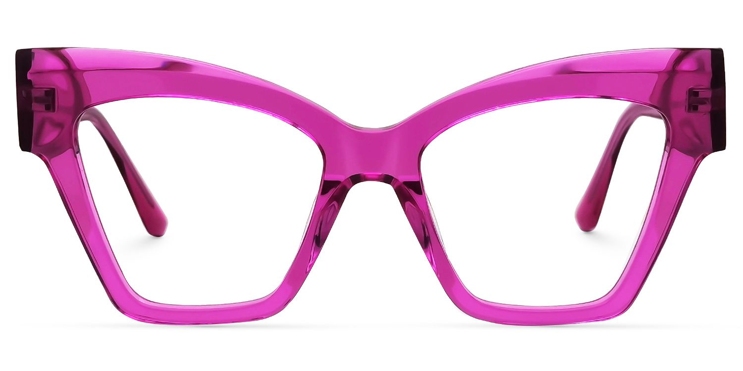 Reginald - Cat Eye Bright/Pink Eyeglasses | Vooglam Angle View