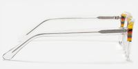 Nanda - Square Crystal Eyeglasses | Vooglam Side View