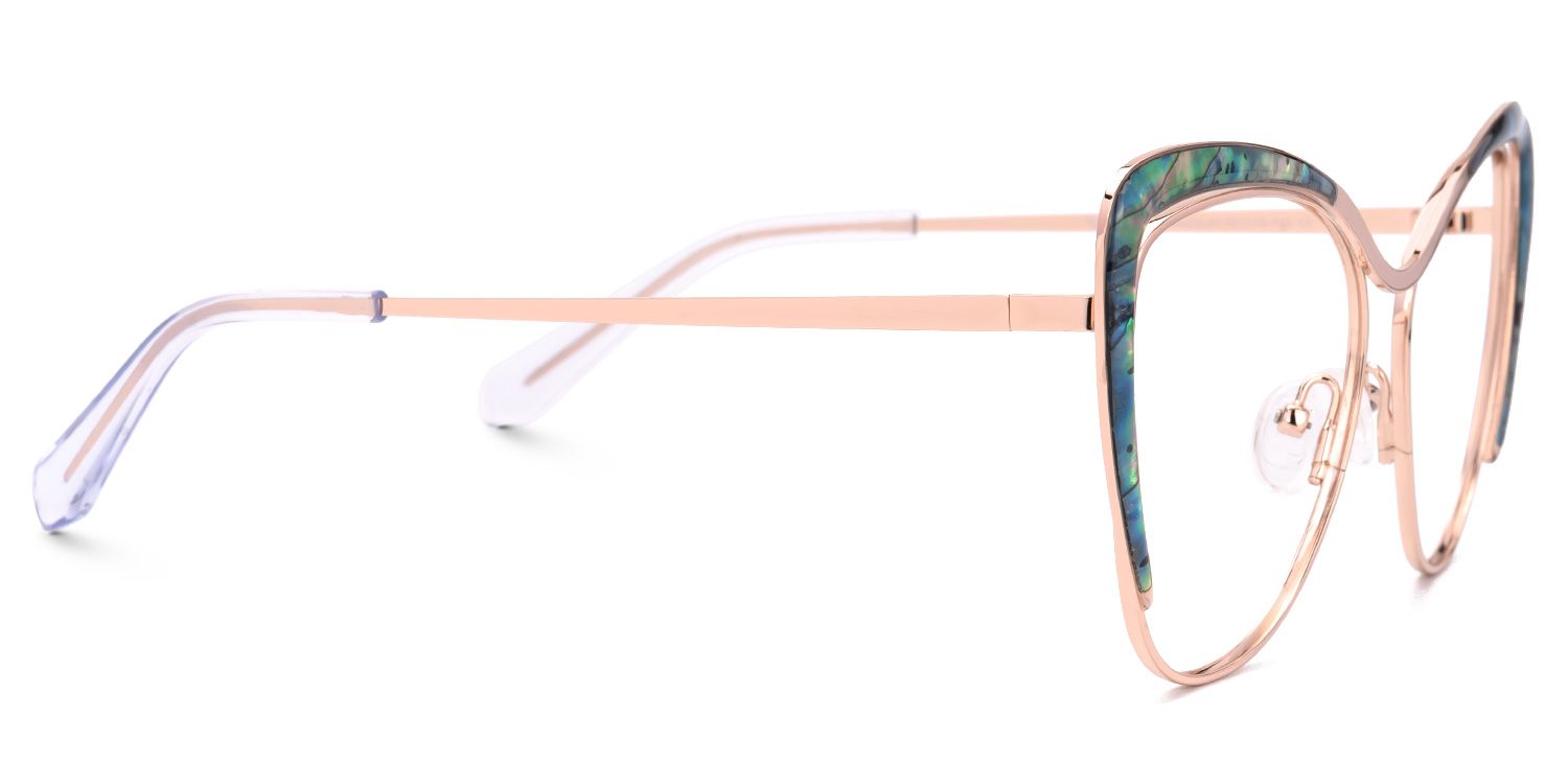 Jachin - Cat Eye Green Eyeglasses | Vooglam 4