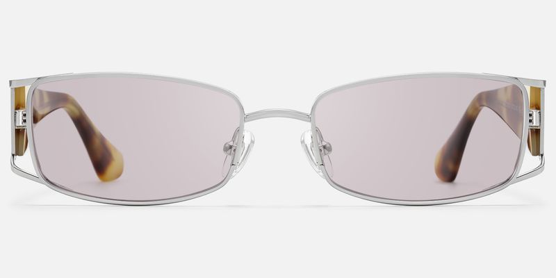 Wren - Rectangle Silver Sunglasses