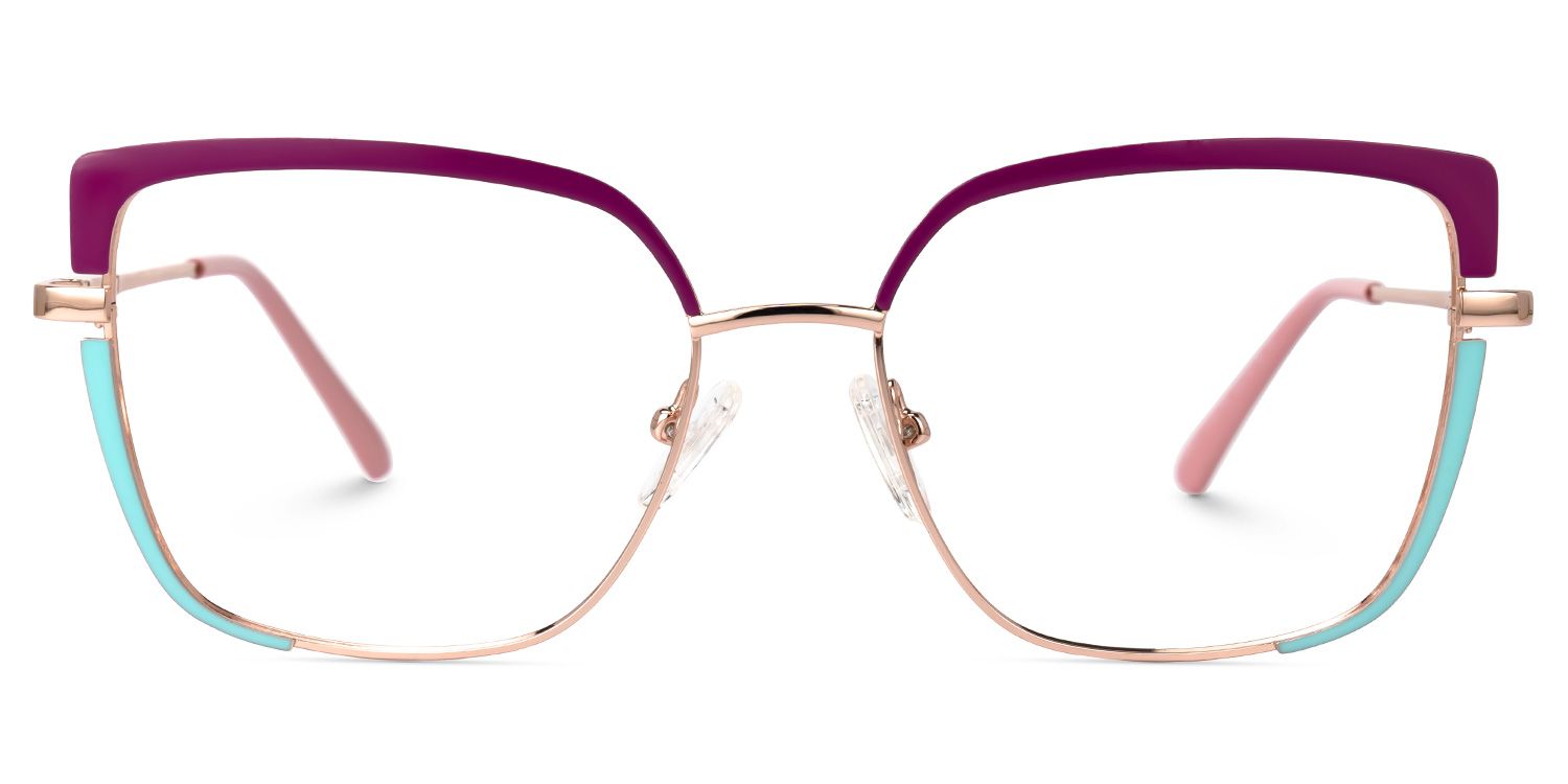 Deandre - Square Blue/Purple Eyeglasses product detail 2