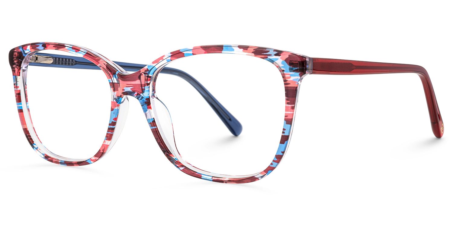 ECO Nalanie - Rectangle Pattern Eyeglasses | Vooglam Front View