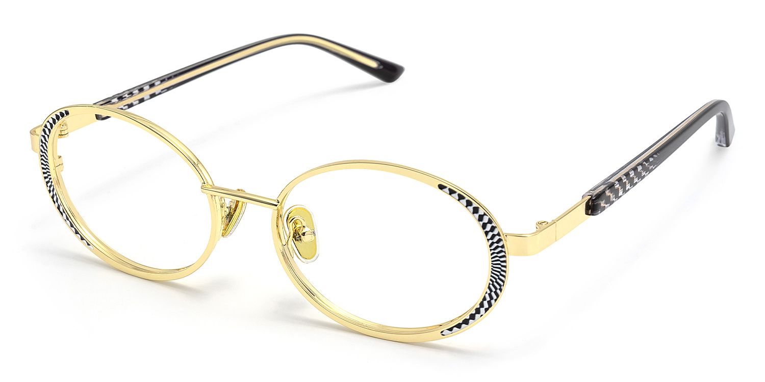Vortex - Oval Two-tone Eyeglasses | Vooglam Front View