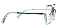 Nahla - Square Blue Eyeglasses | Vooglam 