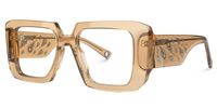 Ellery - Rectangle Champagne Eyeglasses | Vooglam Front View