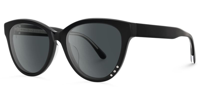 Shine in silence - Cat Eye Black Sunglasses