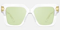 Azania - Square Crystal Eyeglasses | Vooglam Angle View
