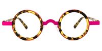 Dervla - Round Tortoise Eyeglasses | Vooglam Angle View