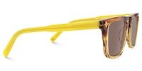 Charlotte - Rectangle Brown Sunglasses - 4