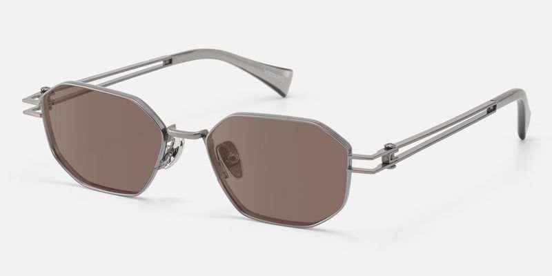 Loos - Pearl Gray Double Wire Sunglasses | Vooglam