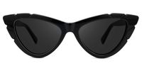 Edana - Cat Eye Black Sunglasses | Vooglam Angle View