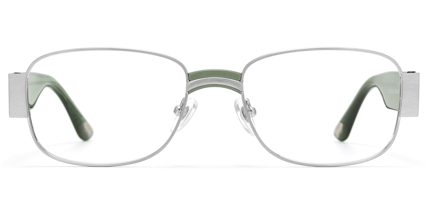 

Nyame - Rectangle Silver Eyeglasses