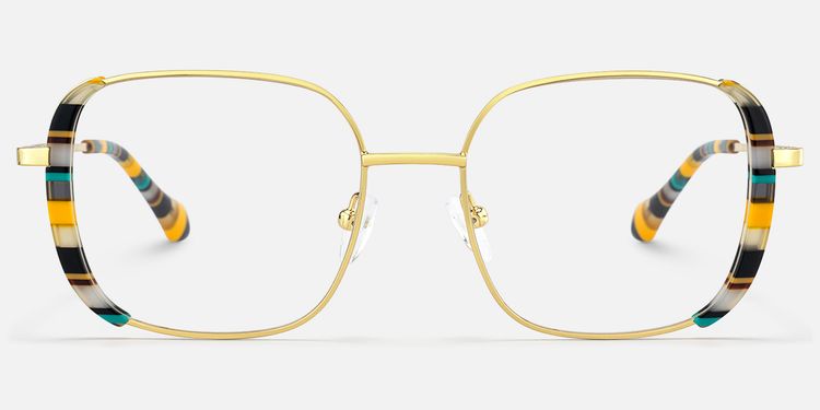 Milana - Square Black Eyeglasses by Vooglam