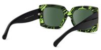 Borislav - Rectangle Green/Pattern Sunglasses | Vooglam Side View