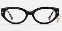 Meow - Cat Eye Black Eyeglasses | Vooglam Angle View