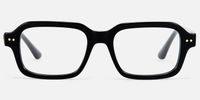 Narges - Rectangle Black Eyeglasses | Vooglam Angle View