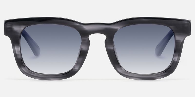 Brovia - Square Grey Sunglasses by Vooglam