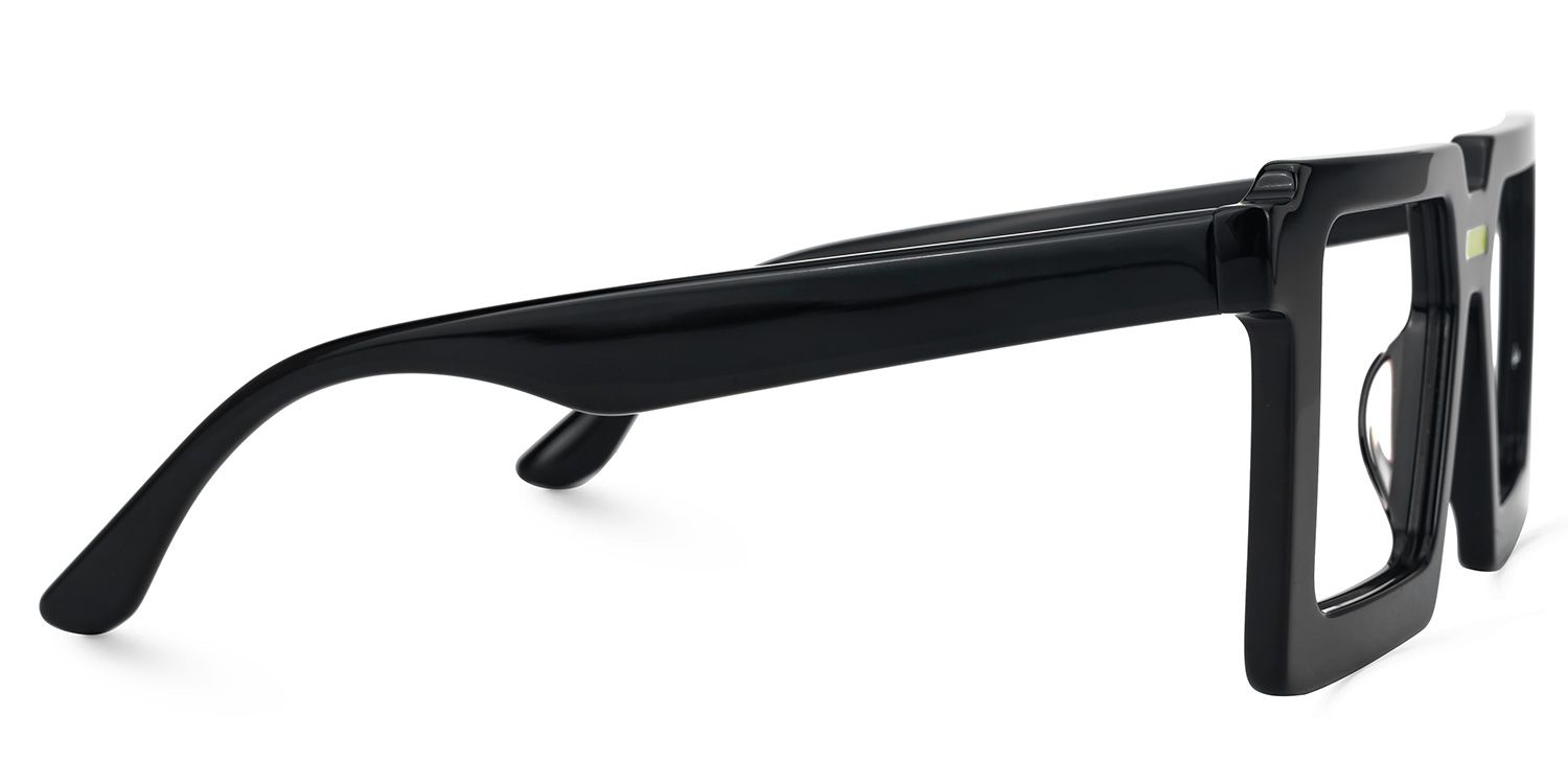 Ekavali - Square Black Eyeglasses by Vooglam - Product View 4