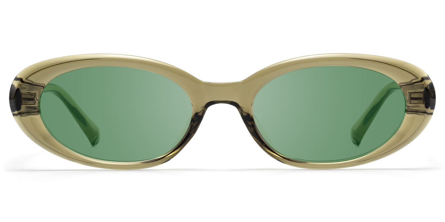 Nimbus - Cat Eye Green Sunglasses | Vooglam Angle View