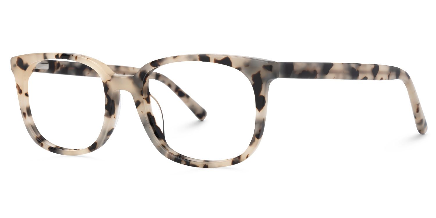 Eloy - Rectangle Tortoise Eyeglasses | Vooglam Front View
