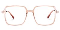 Elouan - Square Champagne Eyeglasses | Vooglam Angle View