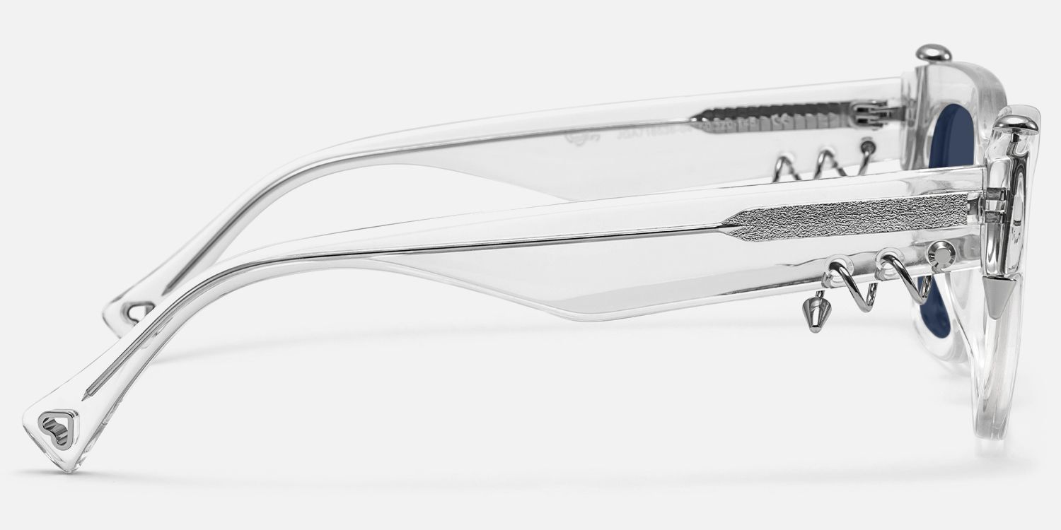 Sabrina - Gothic Clear Mirror Sunglasses | Vooglam Side View