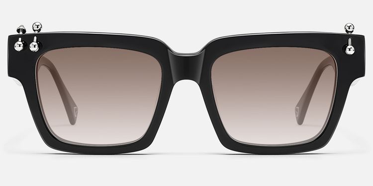 PIERCE - Black Pierced Square Gradient Sunglasses | Vooglam