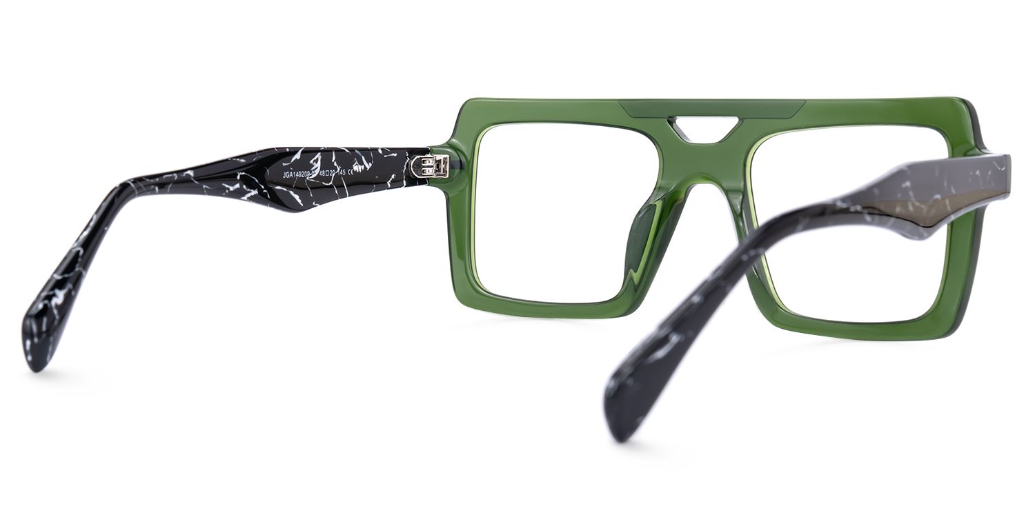 Irwin - Aviator Green Eyeglasses | Vooglam Side View