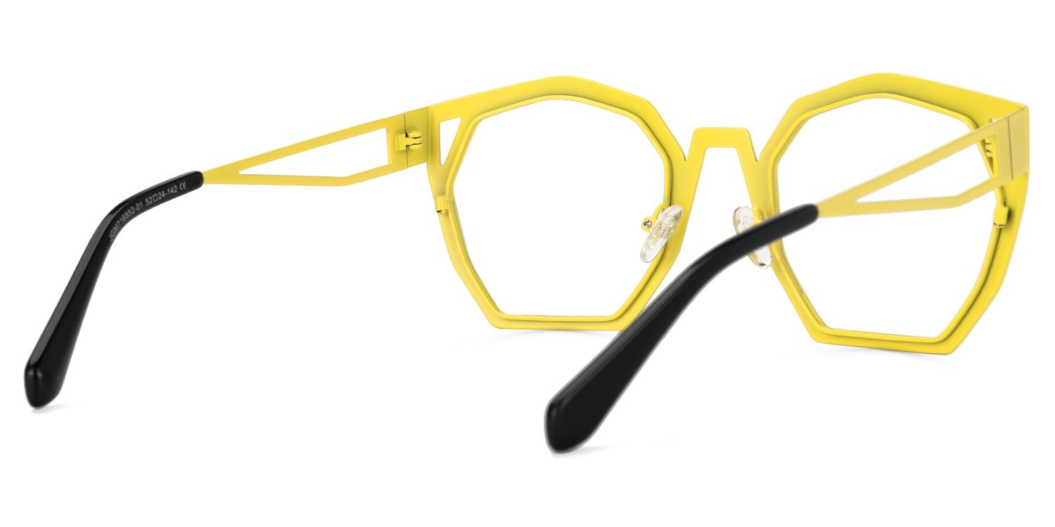 Ellard - Geometric Black Eyeglasses | Vooglam Side View