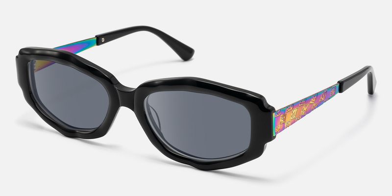 Spire - Geometric Black Sunglasses