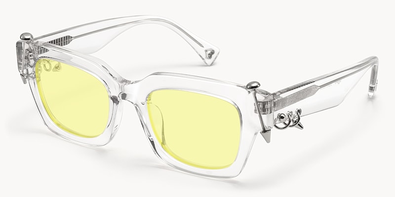 Sabrina - Rectangle Crystal Sunglasses