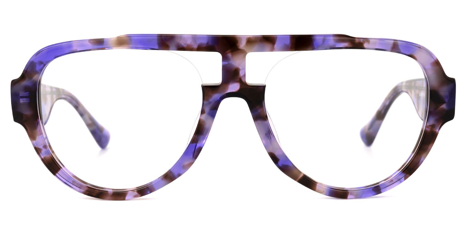 Adnan - Aviator Purple/Tortoise Eyeglasses | Vooglam Angle View