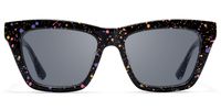 Drip - Rectangle Black Sunglasses | Vooglam Angle View