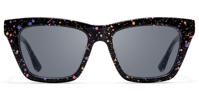 Drip - Rectangle Black Sunglasses